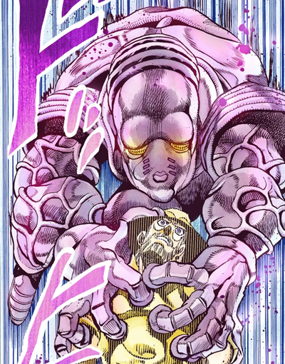 a professional anime painting of a stand from Jo