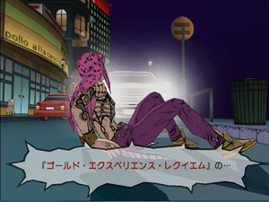 Diavolo falls in front of a car