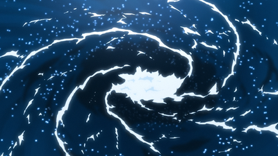 Scales swirling inside the whirlpool