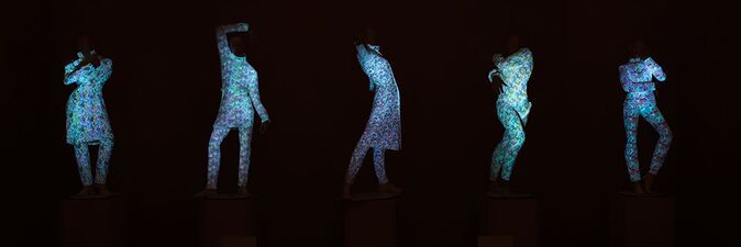 ANREALAGE Statues lit up