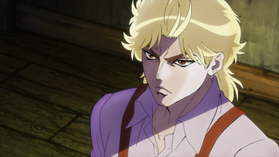 A young Dio glaring at his dying father