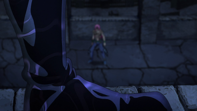 The Stand's first appearance, walking silently behind Diavolo