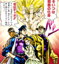 Joseph reveals the connection between the Joestars and DIO