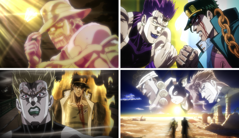 Just started reading JoJo part 3 and noticed star platinum has been smiling  a bit more than in the anime : r/StardustCrusaders