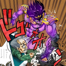 His Stand's camera destroyed by Star Platinum