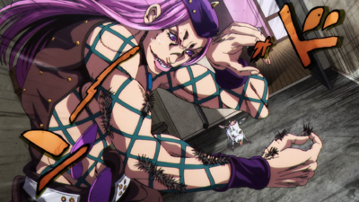 Anasui transforming into the wolf from The Wolf and the Seven Young Goats story