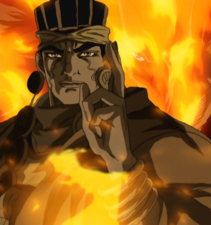 Avdol's triumphant return to saves Polnareff and aided the group in battle of Justice (Episode 7)