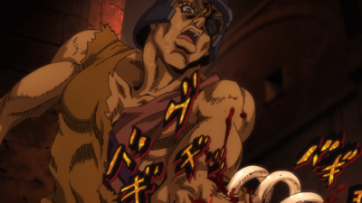 D an G's arm being torn to shreds by Anasui's ribcage trap NSFWTAG