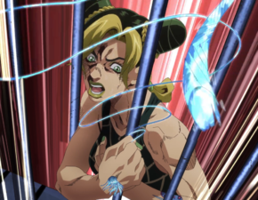 Strange string coming out from Jolyne's hand once again