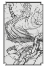 Zeppeli sendo cortado ao meio por Tarkus (OVA da Parte 3)