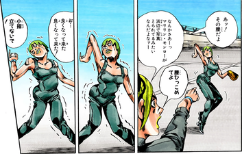 Jolyne correcting F.F to control her hip
