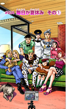 Nijimura with the Higashikata family, JJL Chapter 34 Cover