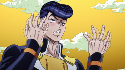 Josuke while drunk from Harvest's attack.