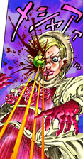 Hit by one of Gyro's Steel Balls