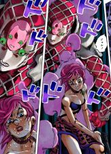 Dangerously looming over Mista in Trish's body