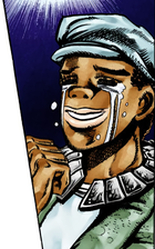 Crying after hearing the story of the Joestar Family