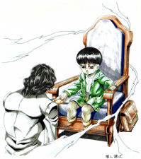 Giorno Criança e o Homem X por Kenji Yokoyama para o evento Esperienza D'oro