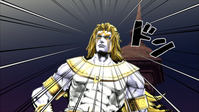 DIO reveals his newfound power to the Joestars