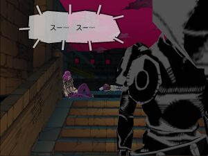 Diavolo falls asleep due to Requiem's effects