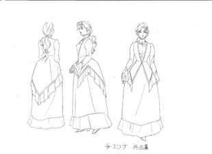 Phantom Blood Movie Erina's Casual Outfit Model Sheet