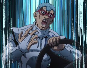 Giaccio and his ice powers, Vento Aureo