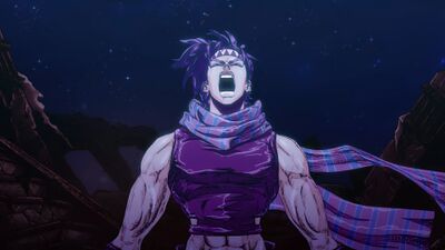 Joseph screaming to the stars, referencing his reaction to Caesar's death