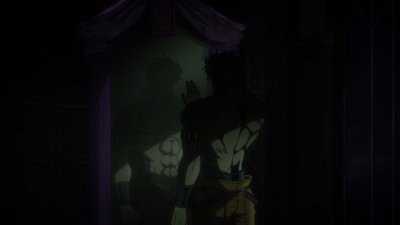 DIO gazes upon his reflection