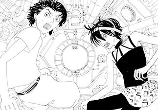 Narancia and Joji In a spaceship