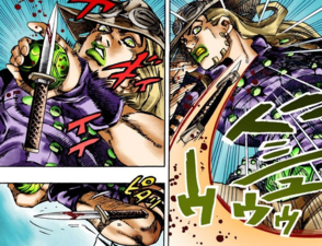 A knife being lured towards Gyro