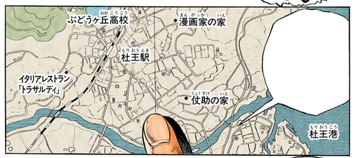 Agricultural fields on the map of Morioh