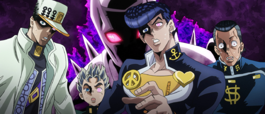 Josuke and his friends under Bites the Dust's control.