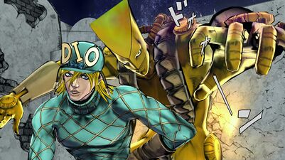 Diego Brando (Parallel World)'s THE WORLD with him in Eyes of Heaven