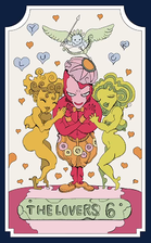Tarot card representing The Lovers