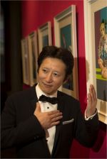 Araki at his Gucci Exhibition in Florence