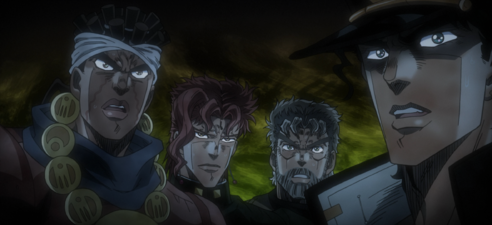 JoJo's Bizarre Adventure: Stardust Crusaders episode 4 – Fear the Table  Fire Clock