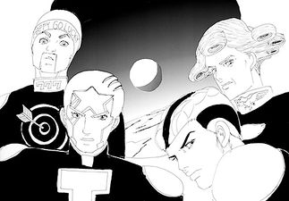 Pucci along with other astronauts in JORGE JOESTAR