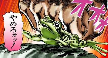 The Frog is punched