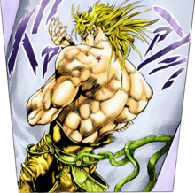Dio posing with his new body