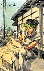 Drawing manga outside Nanase's room