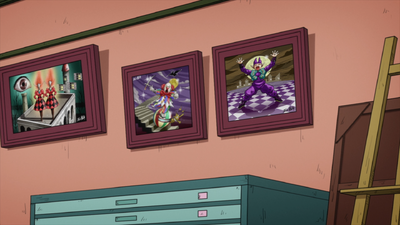 Rohan's colored artworks on the wall