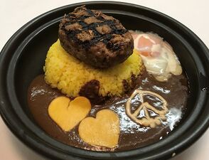 "It pisses me off when someone talks bad about my awesome hair!" Regent-shaped Wagyu Hamburg Steak with Black Curry