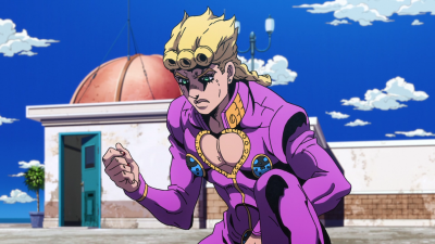 Giorno inspects Sale's blood