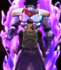 No primeiro episódio da terceira parte de Jojo o Star Platinum levava  várias coisas até o jotaro que estava na prisão mas como isso é possível se  o alcance do Star Platinum