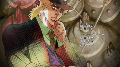 A younger Speedwagon in the ending credits for Part 2 in Episode 11