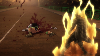 With a powerful punch from Star Platinum, DIO is final killed
