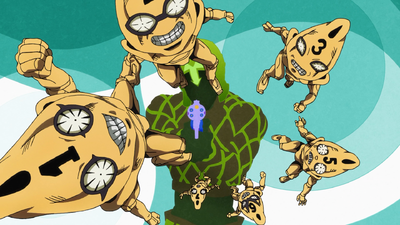 Mista summoning Sex Pistols in Fighting Gold