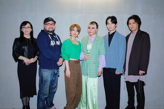With Chiaki Matsuzawa, Kenichi Suzuki, Mutsumi Tamura, Yuichiro Umehara, and Daisuke Namikawa at the Stone Ocean Final Episodes Screening