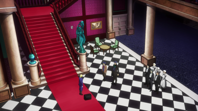 O salão principal visto no anime