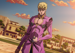 Giorno trying to keep Polpo's lighter lit