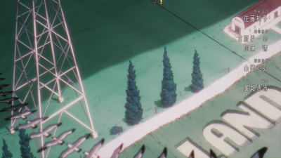 Kanedaichi walking on Super Fly's cables in the third opening, Great Days.